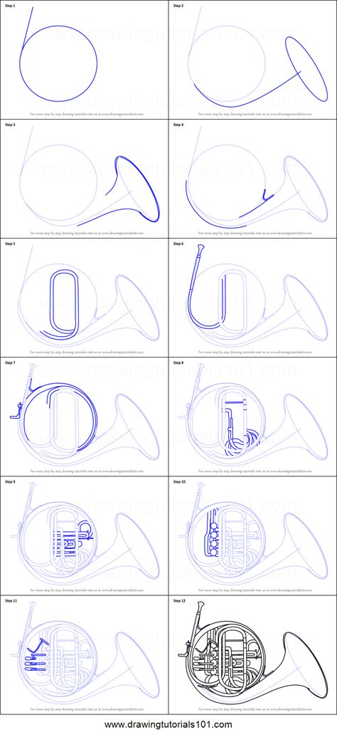 French Horn Painting, French Horn Art, French Horn Memes, French Horn Drawing, French Horn Tattoo, French Horn Aesthetic, Music Instruments Drawing, French Horn Humor, French Horn Sheet Music