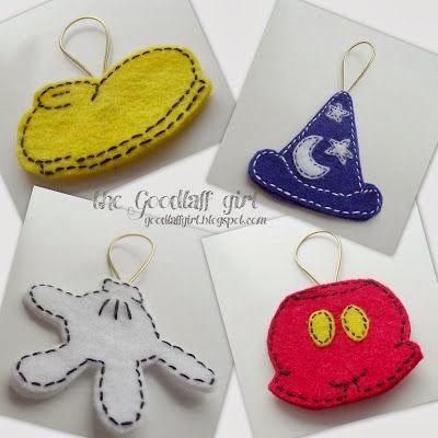 Diy Disney Ornaments, Diy Disney Christmas, Disney Felt Ornaments, Disney Ornaments Diy, Disney Felt, Disney Tree, Mickey Mouse Ornaments, Disney Xmas, Disney Christmas Decorations