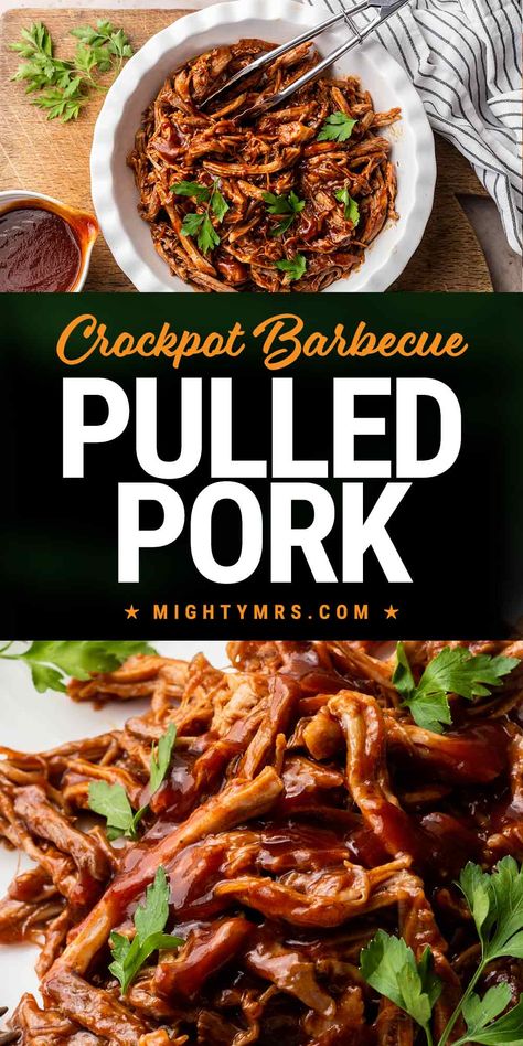 This lazy guide to making crockpot BBQ pulled pork in the slow cooker is quick to prep and easy. Use bottled or make your own barbecue sauce. Pulled Pork Crock Pot Recipes Bbq, Slow Cooker Bbq Pulled Pork, Crockpot Pulled Pork Bbq, Homemade Barbecue Sauce Recipe, Pork Sirloin Roast, Bbq Pulled Pork Slow Cooker, Bbq Pork Tenderloin, Food Comfort, Bbq Pork Recipes