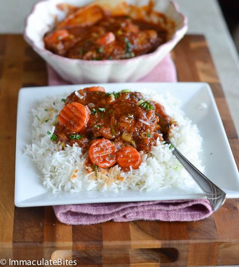 Stews have always been part of the cuisine in Africa specifically in West African Countries like Ghana, Nigeria, Sierra Leone, Kenya and my home country Cameroon. There are all kinds of stews – beef, oxtail, and fish and of course these deeply flavored chicken stew.  I have encountered many ... Kenyan Food, Ghanaian Food, Oxtail Recipes, West African Food, African Cooking, Africa Food, Nigerian Food, South African Recipes, Chicken Stew