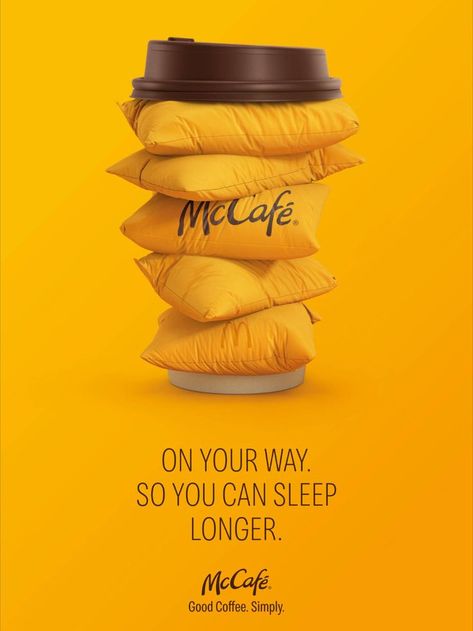 Previously, customers could only order McCafé coffee at a McCafé, but now with a change in operations, it’s possible to order McCafé at any McDonald’s restaurant as well as at McDrive. Therefore, our task was to communicate that there is McCafé not far away from you... Funny Ads Hilarious Advertising, Creative Ad Campaigns Design, Clever Advertising Marketing Ideas, Good Copywriting Ads, Best Advertisements, Commercial Poster Design Advertising, Best Ad Design, Simple Ads Design, Coffee Ads Creative Advertising