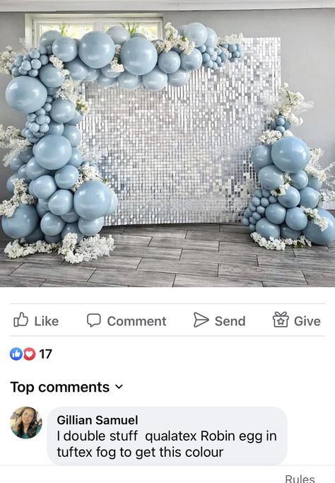 Blue And Silver Prom Decorations, Matric Ball Backdrop Ideas, Blue And White Theme Party, Blue Birthday Themes, 21st Birthday Party Themes, Abstract Wall Painting, Wedding Entrance Decor, Wedding Balloon Decorations, Shimmer Wall