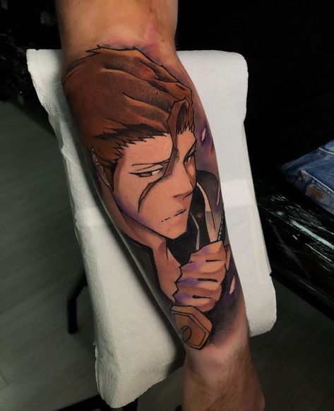 por @wallyjonesx - geek - bleach - anime - bankai - otaku - animes - sosuke aizen Aizen Sosuke Tattoo, Aizen Tattoo, Bleach Tattoo, Sosuke Aizen, Aizen Sosuke, Bleach Anime, Bleach, Geek Stuff, Tattoos