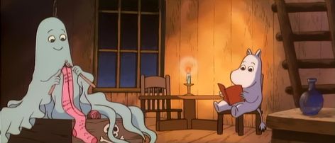 Anime gifs and movies | seinaet Moomin Valley, Tove Jansson, Cozy Evening, Over The Garden Wall, Love Bugs, Vintage Cartoon, Twitter Header, I Love Books, Pluto The Dog