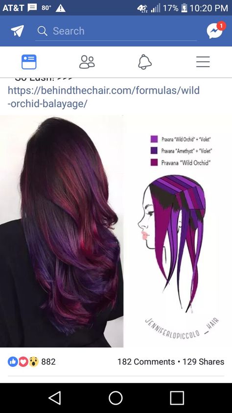 Cream Balayage, Hair Color Ideas Trendy, Dark Violet Hair, Party Tips And Tricks, Red Violet Hair Color, Pravana Hair Color, Hair Color Red Ombre, Red Violet Hair, Violet Hair Colors