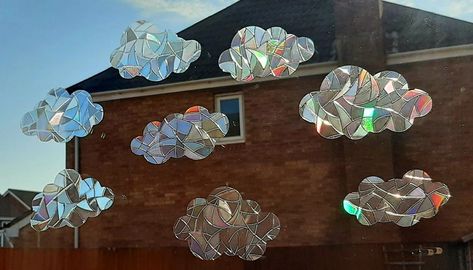 Clouds Rainbow, Suncatcher Sticker, Rainbow Window, Cloud Stickers, Magical Rainbow, Rainbow Light, Rainbow Maker, Rainbow Cloud, Window Clings