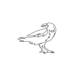 Raven Line Drawing, Raven Line Art, Raven Vector, Black Crow Tattoos, Crow Tattoos, Bird Mascot, Draw Vector, Dad Tattoo, Crow Tattoo