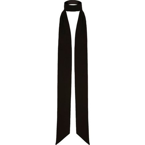 River Island Black skinny scarf (€4,67) ❤ liked on Polyvore featuring accessories, scarves, accessories - scarves, necklaces, acessorios and river island Dark Academia Outfits, Hats And Scarves, Future Clothes, Black Scarf, Beauty Collection, Edgy Outfits, Black Skinnies, Fashion Set, Womens Scarves