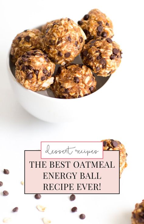 You'll love the convenience and taste of no bake peanut butter chocolate chip balls! These dairy free oatmeal balls are the ultimate healthy sweet snacks, perfect as an on the go snacks option. Easy to prepare and packed with flavor, these oatmeal power balls offer a nutritious boost with every bite. Whether you're in need of a quick energy lift or a satisfying sweet treat, these delicious oatmeal bites are sure to hit the spot. Oatmeal Power Balls, Peanut Butter Chocolate Chip Balls, Chocolate Chip Balls, Dairy Free Oatmeal, Oatmeal Balls, No Bake Peanut Butter, Power Balls, Peanut Butter Chocolate Chip, Peanut Butter Chocolate