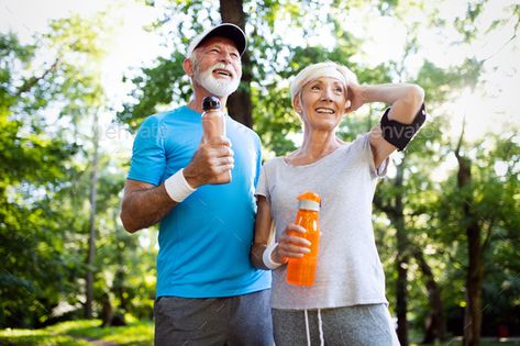 Active senior couple engaging in healthy sports activies by nd3000. Active and sporty senior couple engaging in healthy sports activies #Sponsored #couple, #engaging, #Active, #senior People Running, Healthy People, People Happy, Photoshoot Outfits, Marketing Strategy, Jogging, Illustrations, Running, Sports