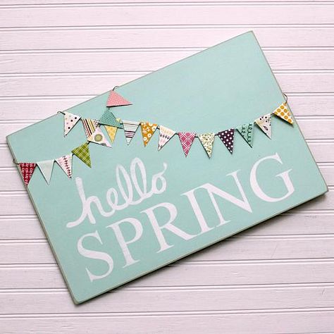 Spring Signs, Room Crafts, Hello Spring Sign, Crafts Spring, Cuadros Diy, Diy Frühling, Infant Room, Pallet Boards, Craft Board