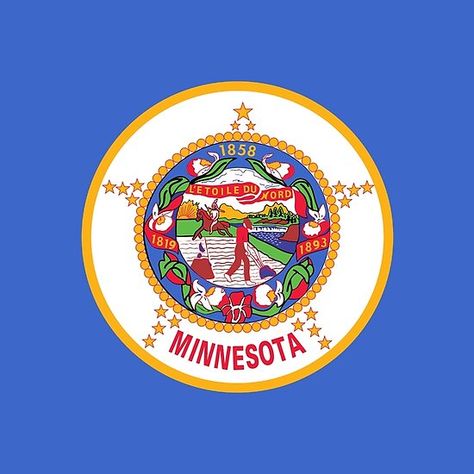 Minnesota State Flag Stickers, Gifts and other Products Country Names, Minnesota State, Go Red, Flag Art, England And Scotland, State Flags, House Flags, Hardcover Notebook, Flag Design