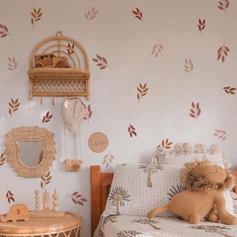 PRICES MAY VARY. Value Package: 6 Sheets Boho wall stickers, each measures 14.8 cm*21 cm (5.82 inch * 8.26 inch) wall stickers in total. Diverse Styles: Gentle warm color matching, bohemian pattern design, with falling leaves, flowers, rainbow, sun and other patterns, very suitable for a little girl's bedroom or kindergarten, but also can be used to dress up home cabinets. Reliable Materials: Simple steps to install the vinyl wall decal onto door, painted wall or any smooth, flat, dry and dust f Removable Wall Decals Nursery, Boho Decals, Dresser Kids, Wall Dresser, Boho Chic Nursery, Boho Leaves, Botanical Leaves, Vintage Stickers, Nursery Wall Stickers