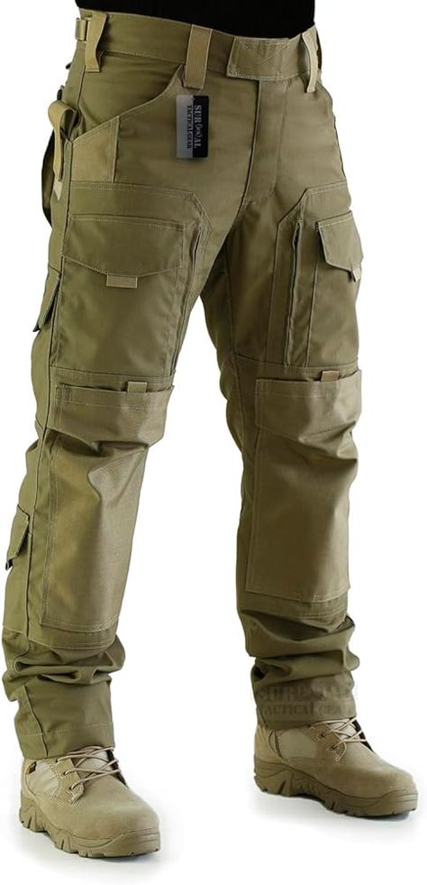 Amazon.com: ZAPT Tactical Pants Molle Ripstop Combat Trousers Hunting Army Camo Multicam Black Pants for Men (Dark Grey, S) : Clothing, Shoes & Jewelry Bulletproof Clothing, Construction Outfit, Celana Kargo, Rock Animals, Mens Tactical Pants, Armor Design, Army Clothes, Tactical Wear, Sport Shirt Design