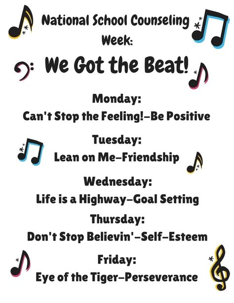 Counselor Week Ideas, National Counselors Week, School Counselor Week Ideas, School Counselor Lessons Elementary, Guidance Counselor Appreciation Week, School Counselor Appreciation Week Ideas, Counselor Week Appreciation Ideas, Counselor Appreciation Week Ideas, Middle School Spirit Week Ideas