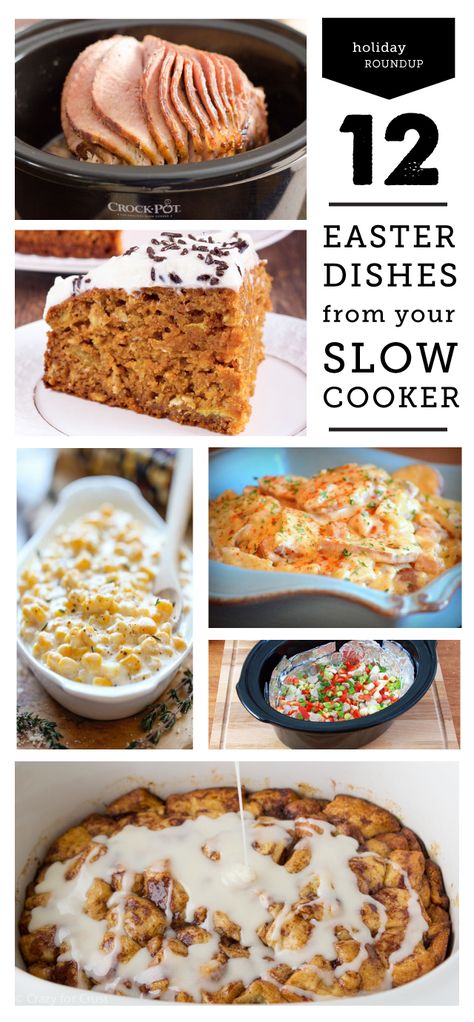 Crock Pot Easter dishes - this is going to make hosting Easter so much easier this year. Fancy Breakfast, Easter Dishes, Messy Kids, Baked Strawberries, Crock Pot Slow Cooker, Easter Dinner, Crock Pot Cooking, Easter Brunch, Easter Recipes