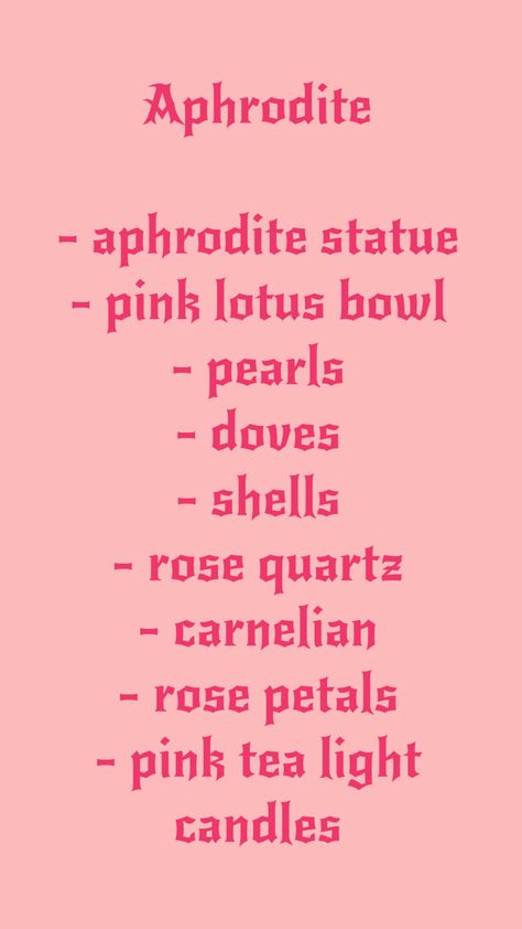 Aphrodite Altar, Aphrodite, Lotus, Witch, Statue, Bowl, Pink