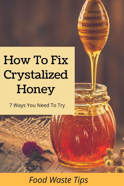 How To Fix Crystallised honey  Learn why real honey crystallizes and the best way to fix it  There is no need to ever throw honey out and you can bring your raw honey back to its former glory and enjoy it with these 7 great options. How To Keep Honey From Crystallizing, Uncrystalize Honey How To, How To Decrystallize Honey, How To Soften Honey, Decrystalize Honey, Crystalized Honey, Honey Crystalized, Honey Remedies, Honey Bees Keeping