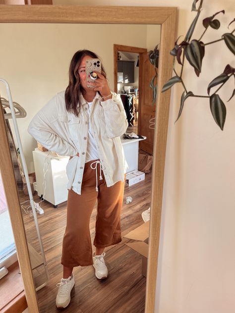 Cozy fall outfit • comfy outfit • weekend style • sweatpants • shacket • corduroy jakcet • flare pants • boho fall comfy • ootd  












n Cropped Sweatpants Outfit, Elephant Pants Outfit, Flare Sweatpants Outfit, Flare Pants Boho, Pants Outfit Fall, Cropped Sweatpants, Style Sweatpants, Comfy Fall Outfits, Elephant Pants