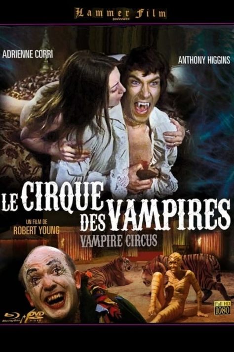 vampire circus 1972 director by robert young Circus Horror, Hammer Movie, Vampire Circus, Hammer Horror Films, Hammer Horror, Robert Young, Vhs To Dvd, Hammer Films, Vampire Movies