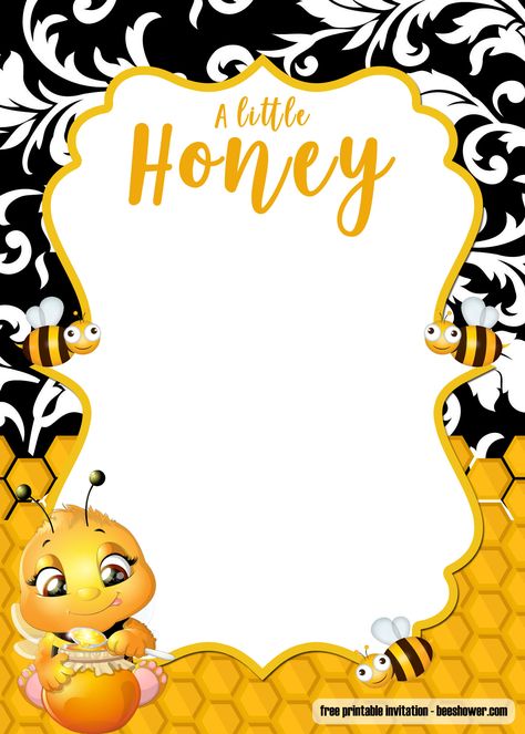 FREE Bee Baby Shower Invitations for A Mommy to Bee Bumble Bee Invitations, Sunflower Baby Shower Invitations, Bee Baby Shower Invitations, Bee Invitations, Honey Bee Baby Shower, Sunflower Baby Showers, Bee Pictures, Bee Free, Baby Shower Deco