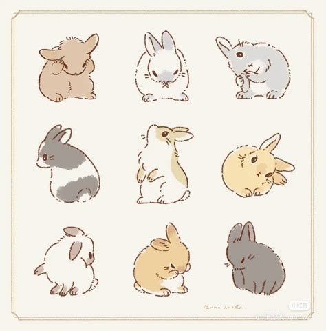 Hase Tattoos, Rabbit Pose, Bunny Sketches, Rabbit Drawing, Cute Bunny Pictures, Rabbit Illustration, Bunny Drawing, Animal Doodles