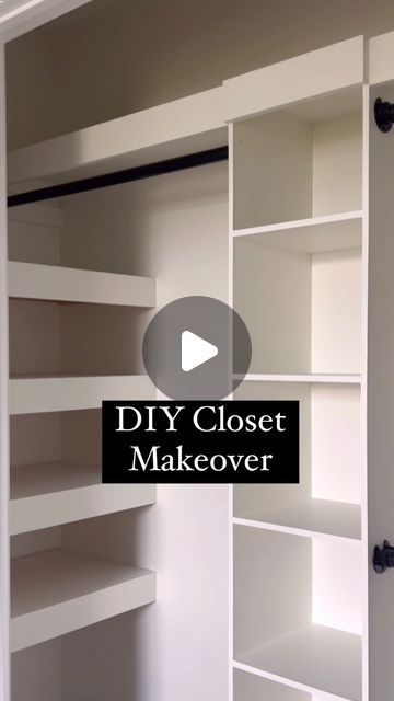 6 Ft Reach In Closet Ideas, Diy Closet On Wall, Tiny Closet Office Ideas, Hallway Coat Closet Makeover, Diy Closet Design Layout, Diy Small Closet Shelves, Closet Makeovers On A Budget, Reach In Closet Diy, Hall Coat Closet Organization