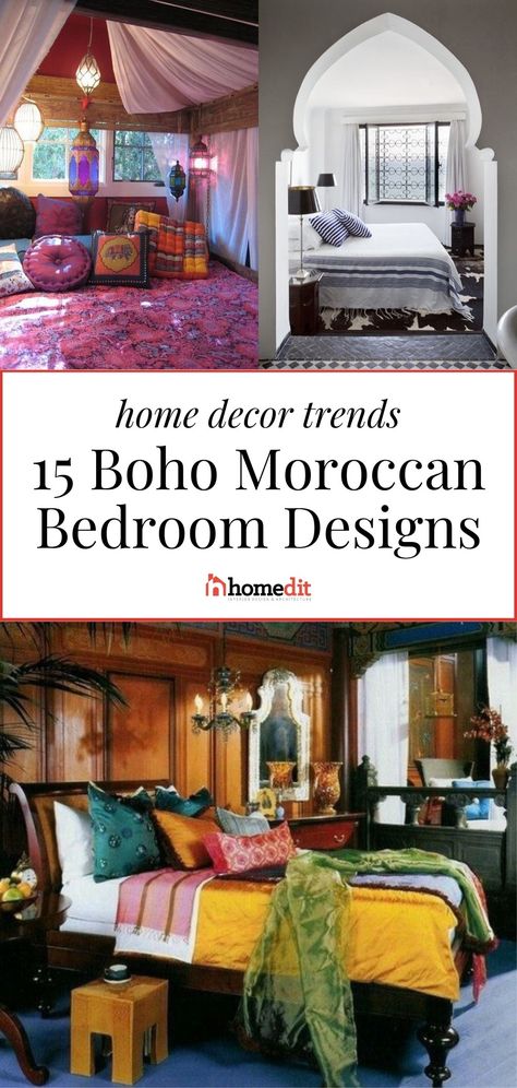 Explore 15 boho Moroccan style bedroom décor ideas for the ultimate maximalist bedroom design. Achieve the perfect Arabian nights bedroom style and create a moody, romantic bedroom using these inspiring boho Moroccan bedroom décor tips. Moroccan Bedrooms, Arabian Nights Bedroom, Modern Moroccan Bedroom, Marocco Interior, 1001 Arabian Nights, Moroccan Style Bedroom, Moroccan Decor Bedroom, Moroccan Inspired Bedroom, Maximalist Bedroom