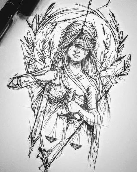 Nemesis Tattoo, Tatoo Dog, Justice Tattoo, Libra Tattoo, Greek Mythology Tattoos, Tattoo Henna, Goddess Tattoo, Mythology Tattoos, Tattoo Style Drawings