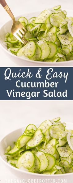 Cucumber Vinegar Salad, Cucumber Vinegar, Easy Side Salad, Pepper And Onions, Cucumber Salad Vinegar, German Cucumber Salad, Vinegar Salad, Side Salad Recipes, Cucumbers And Onions