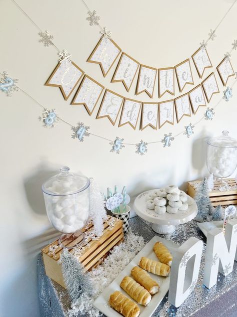 Hosting a winter first birthday party? Plan the perfect Winter ONEderland birthday with this how-to guide full of ideas for decorations! #winteronederland #firstbirthdayparty #winterbirthdayparty #winterwonderland #onederlandbirthdayideas Winter Onederland Party Boy Decorations, Winter Onederland Birthday Party Boy, Winter Onederland Party Boy, Winter Onederland Party Decorations, Winter Onederland First Birthday, Winter Onederland Birthday Party, Winter Onederland Party, Onederland Birthday Party, Winter Birthday Parties