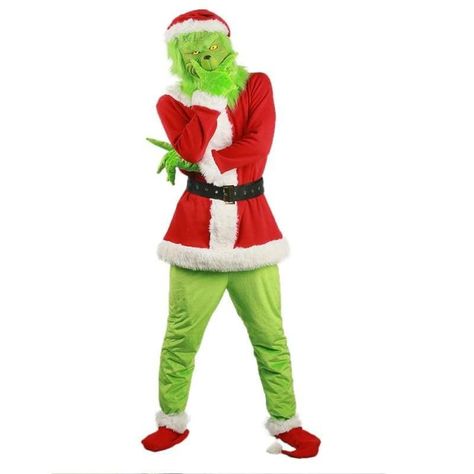 Grinch Cosplay, Grinch Costume, Grinch Mask, Grinch Costumes, Cosplay Costumes For Men, Mascaras Halloween, Monster Mask, Santa Claus Costume, Monster Costumes