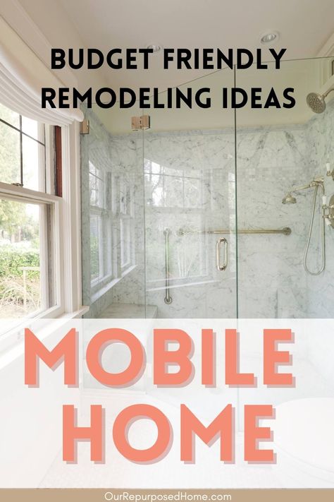 Mobile Home Corner Tub Makeover, Mobile Home Shower Ideas, Mobile Home Bathtub Remodel, Diy Mobile Home Bathroom Remodel, Making A Mobile Home Look Like A House, Double Wide Bathroom Remodel Master Bath Mobile Homes, Storage Ideas For Mobile Homes, Mobile Home Remodel Interiors, Double Wide Remodel Before And After Mobile Home Makeovers