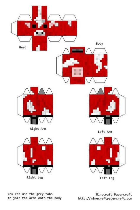 Vaca de minecraft Mushroom Cow Minecraft, Mushroom Cow, Mine Minecraft, Diy Minecraft, Cow Pattern, Canada Flag, Not Mine, Minecraft, Origami