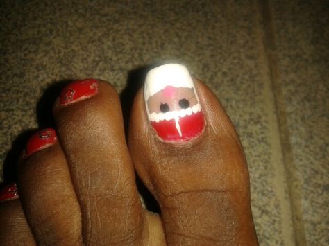 Santa toes Makeup Nails, Nails, Makeup, Beauty, Make Up