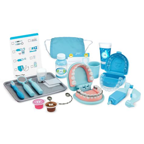 Super Smile Dentist Play Set | Melissa & Doug Smile Dentist, Kids Role Play, Kids Dentist, Dentist Visit, Wooden Play Kitchen, Melissa And Doug, Pretend Play Toys, Melissa & Doug, Xmas List