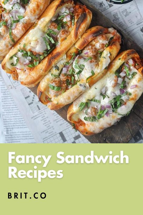 fancy sandwich recipes Fancy Sandwich, Fancy Sandwiches, Caprese Grilled Cheese, Grilled Cheese And Tomato Soup, Grilled Cheese With Tomato, Creative Sandwich, Foil Packet Dinners, Caprese Sandwich, Cheese And Tomato