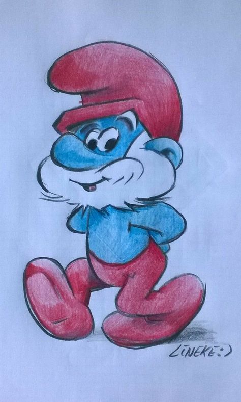 Disney Character Drawings, Easy Disney Drawings, Disney Drawings Sketches, Cute Disney Drawings, Girl Drawing Sketches, Disney Art Drawings, The Smurfs, Simple Cartoon, Easy Drawings Sketches