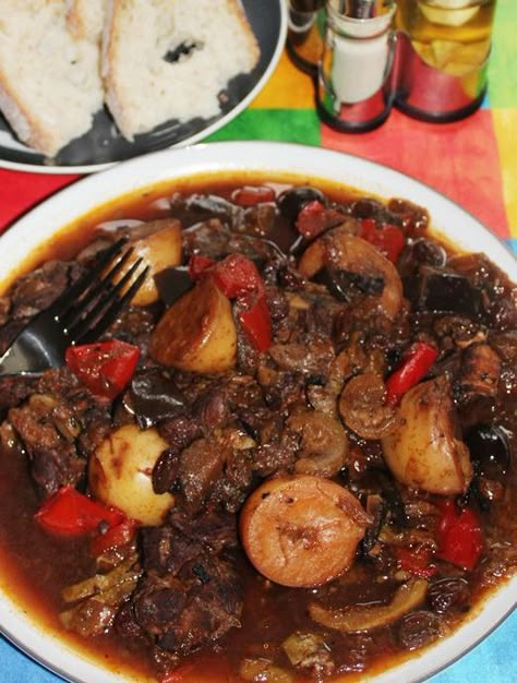 Goat stew (slow cooker recipe). Spanish recipes from Cookipedia.  Goat is now increasingly available in particular online from UK farms and from Asian grocery shops. Goat Meat Recipes, Goat Stew Recipe, Asian Slow Cooker Recipes, Slow Cooker Recipes Uk, Goat Stew, Stew Slow Cooker, Goat Recipes, Curry Goat, Spanish Recipes