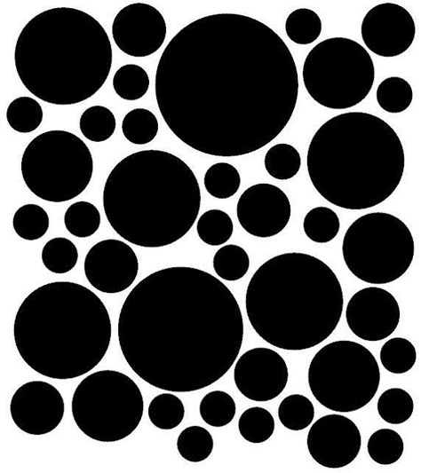 Sheet of 42 Polka Dot Vinyl Decals in Various by PlushBrentwood, $6.00 Dot Pattern Geometric, Polka Dot Svg Free, Black And White Polk A Dot Wallpaper, Dotted Vinyl Records, Polka Dot Design, Black Dots, One 1, Stencil Designs, Color Chart