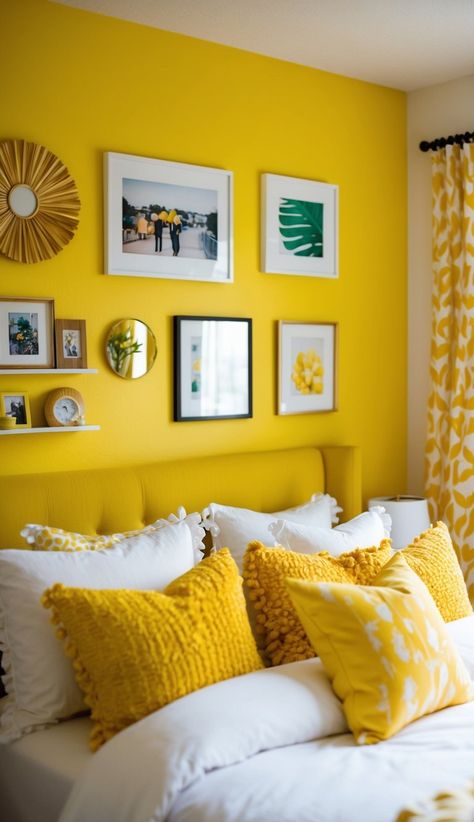 22 Stunning Yellow Bedroom Ideas That Transform Your Space Into a Sunlit Haven Yellow Bedroom Ideas, Yellow Bedroom, Decor Elements, Color Combinations, Bedroom Ideas, Relaxation, Butter, Energy, Bedroom