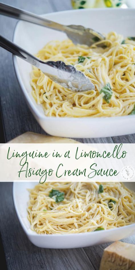 Linguine Pasta in a Creamy Limoncello Asiago Cream Sauce Rotisserie Chicken Dinners, Creamy Limoncello, Asiago Cream Sauce, Easy Family Dinner Ideas, Veggie Mains, Gnocchi Dishes, Meat Meals, Pasta Meals, Astrology Tips