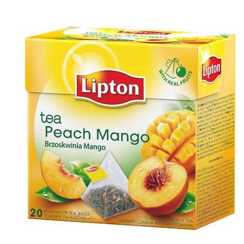 Lipton Tea - Peach Mango - Pyramid tea bags-1 box - ** See this great product. (This is an affiliate link) #TeaSamplers Nescafe Coffee, Mango Tea, Lipton Tea, Fruit Chip, Berry Muffins, Homemade Tea, Tea Sampler, Vegetable Drinks, Peach Mango