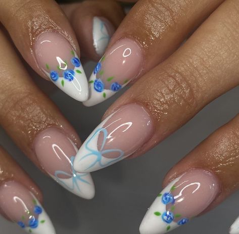 Bo Peep Nails, Peep Nails, Color For Nails, Little Bo Peep, Bo Peep, Cute Nail Designs, Blue Nails, Almond Nails, Cute Nails