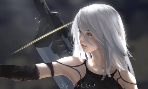 A2 by wlop on DeviantArt Nier Automata A2, A2 Nier, Tight Tank Top, Japon Illustration, Nier Automata, Perfect Image, Anime Images, No. 2, Anime Icons