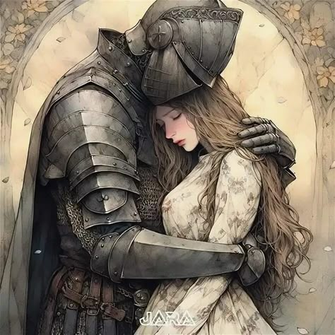 Medieval Fantasy Romance Aesthetic, Medieval Couple Aesthetic, Knight And Princess Aesthetic, Knight Aesthetics, Knight Romance, Knight And Maiden, Knight And Princess, Dark Fantasy Artwork, Dark Souls Art