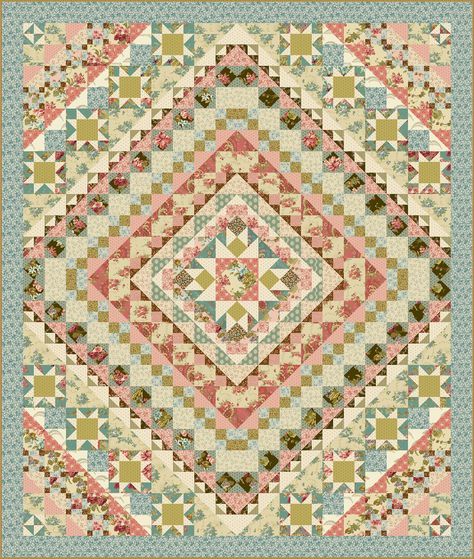 Quilt Diy, Medallion Quilts, Basket Quilts, Medallion Quilt, Laundry Basket Quilts, Basket Quilt, Fabric Kit, Block Of The Month, Decorated Cakes