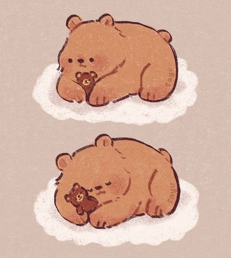 Brown Bears, Bear Drawing, Cute Bear Drawings, Animal Doodles, Cute Doodle Art, Bear Art, Cute Little Drawings, Cute Animal Drawings, Kawaii Drawings