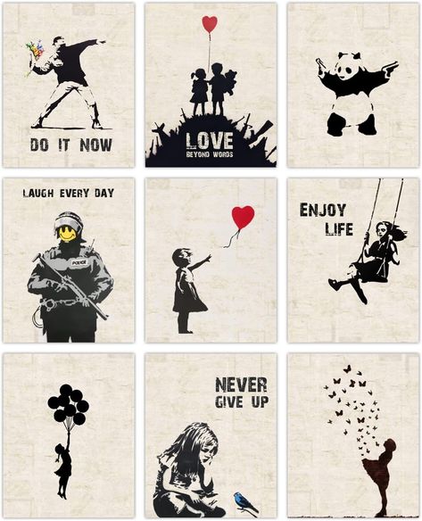 Bansky Street Art Banksy Artworks, Banksy Graffiti Art, Banksy Quotes Inspirational, Banksy Art Graffiti, Bansky Banksy Street Art, Banksy Art Tattoo, Banksy Style Art, Banksy Inspired Art, Graffiti Picture Ideas