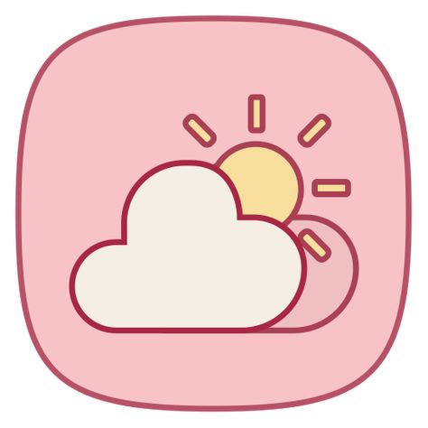 Weather app shortcut icon Kawaii Weather App Icon, Kawaii Google Icon, Pintrest Icon Cute, App Shortcut Pictures, Weather App Icon Aesthetic, Pretty App Icons, Cute Icons For Apps, Neymar Pics, Notion Stickers